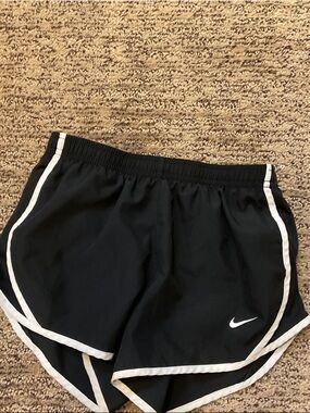 Nike Black Shorts with White Piping